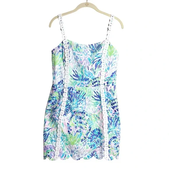 Lilly Pulitzer Jesse Romper in Multi Shell of a Party Size 8 - Picture 1 of 14